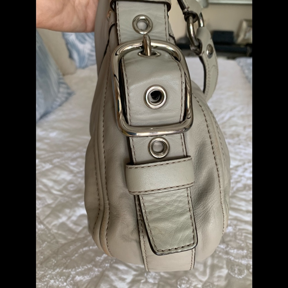Coach Beige Leather Hobo - Picture 3 of 9